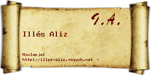 Illés Aliz névjegykártya
