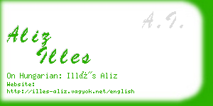 aliz illes business card